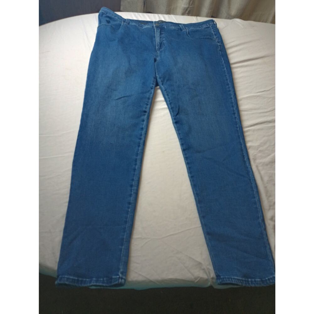 Universal Standard Mid Rise Skinny Seine 32" Jeans True Blue Size 24 Long